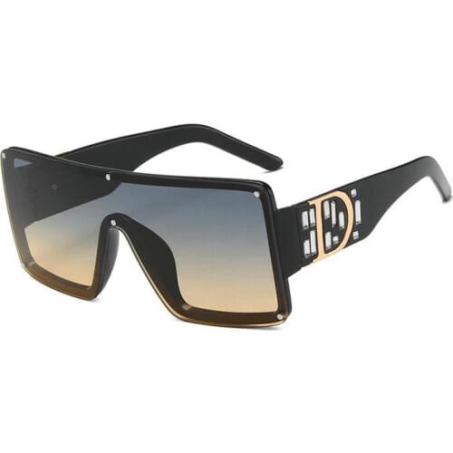 Women Oversized Square Sunglasses Vintage Designer Sun Glasses Polygon Shades Rivet UV400 Men Luxury Brand Male Female Eyewear