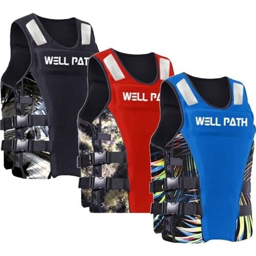 Perfecian Water Sports Life Jacket Vest for Fishing Diving Swimming kayak Boating Rescue Float Safety Survival Aid