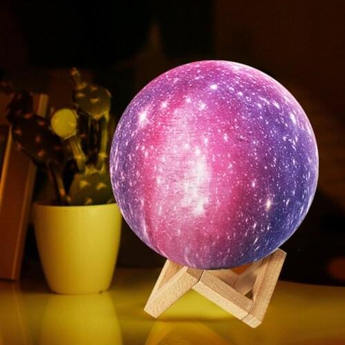 3D Print Moon Lamp LED Night Light Baby Lamp USB Rechargeable Color Change Light Touch Control For Exquisite Gift