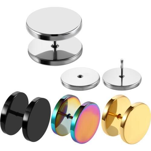 1 Pair Ear Plugs and Tunnels Flexible Thin Ear Tunnel Stainless Steel Ear Piercing Flesh Tunnel Ear Gauge Expander Stretchers