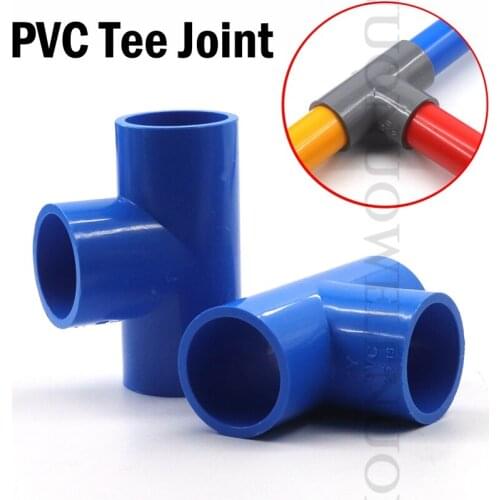 1pcs PVC Connector PVC Tee Connector T-type 3 Way Tube Adapter PVC Pipe Fittings Indoor Water Supply Pipe Equal Tee Joint