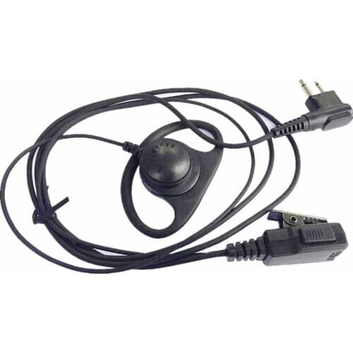 10pc D Shape Headset Soft Earpiece Mic PTT For Motorola GP3188 GP88S EP450 CP040 CP140 GP300 TC700 Two Way Radio