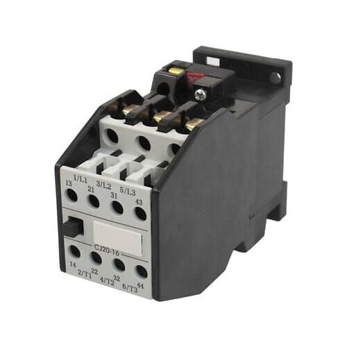380V 50Hz Coil 13A 3 Pole 2NO 2NC 660V Ue 35mm Mounting Rail 11KW AC Contactor
