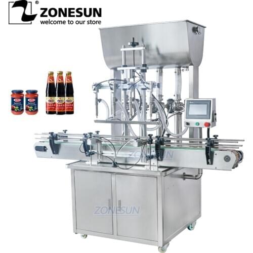 ZONESUN Automatic Beverage Production Line Cans Beer Arequipe Honey Paste Oil Filling Machine Supplier