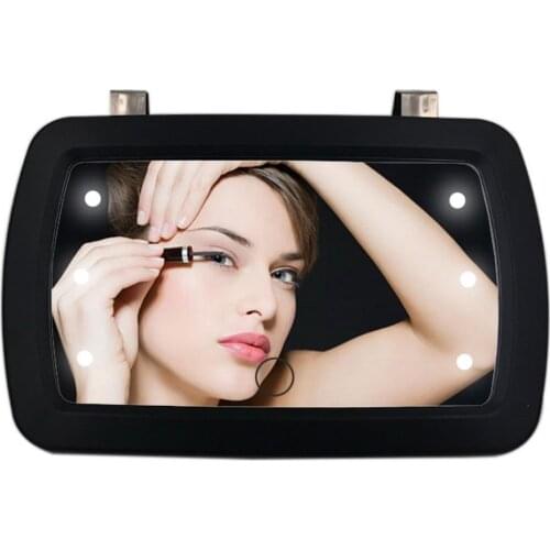 Car Visor Mirror Universal Makeup Folding Vanity Mirror Cosmetic Clip-on Sun-shading Mirror for Car Truck SUV Rear View Mirror