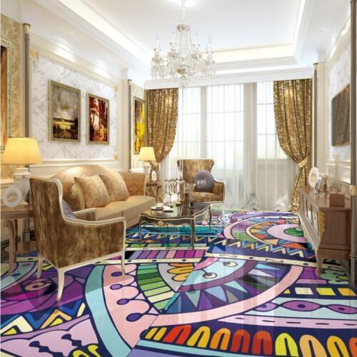 Free shipping custom flooring 3d bathroom living room wallpaper barber Decorative patterns decorative ceiling floor mural