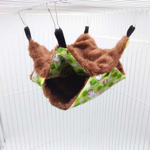 Large Pet Birds Hamster Hanging House Small Animals Squirrel Cotton Hammock Beds Nesters Double Layer Rat Squirrel Warm House