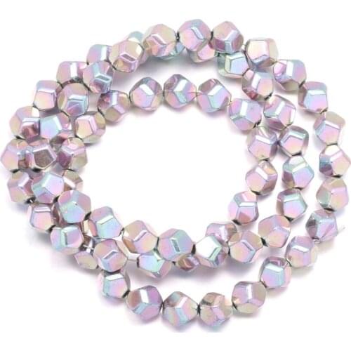 2020 Conformity Plating Obsidian Loose Beads Frosted pink Bead Making for Jewelry DIY Necklace Bracelet Accessories Size 6x6mm