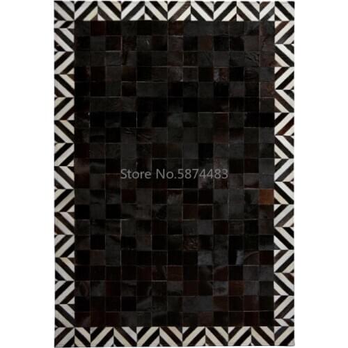 European Luxury Geometric Carpet Living Room Bedroom Coffee Table Large Carpet Modern Minimalist Custom Cowhide Carpet