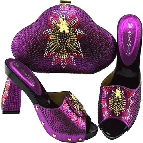 Individual Design Italian Women Matching Shoes and Bag Set In Heels Matching Shoes and Bag Set for African Party