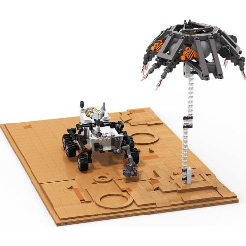 MOC Roverals Space Rocket Shuttle Deep Launch International Ship Mars Model Perseverance Building Bricks Kids Toys Spaceship