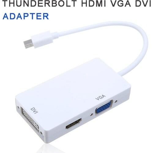 Mini Display Port DP Thunderbolt Male to HDMI-compatible/VGA/DVI Female Adapter Cable For MacBook Pro Mac Air