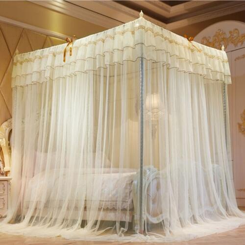 Mosquito net bed netting canopy bed curtain with four corners three-doors open air conditioner mosquito nets frames queen king