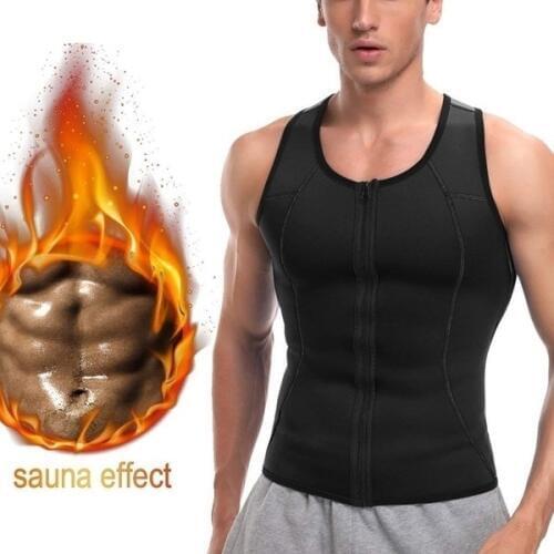 New Men Waist Trainer Vest Weightloss Hot Neoprene Corset Compression Sweat Body Shaper Slimming Sauna Tank Top Workout Shirt