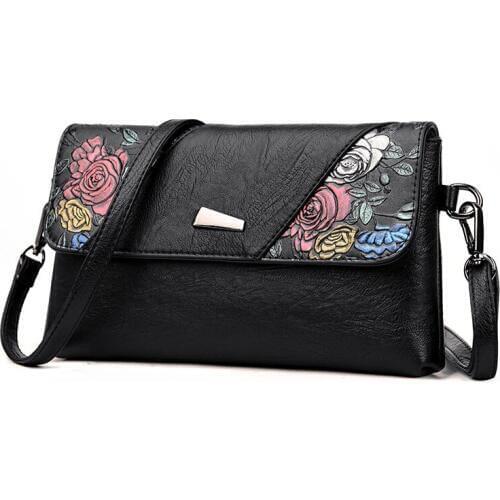 2021 New PU Leather Pure Color Soft Leather Clutch Bag Women Small Bag Fashion Shoulder Messenger Bag Adjustable Shoulder Strap