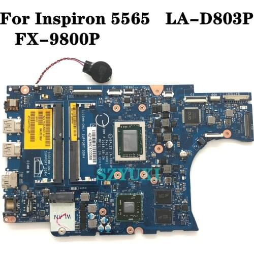 NEW FOR Dell Inspiron 15 5565 Laptop Motherboard KPK2C 0KPK2C CN-0KPK2C LA-D803P FX-9800P