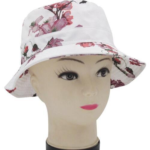 2019 Summer Newest Fashion Brand Casual Sun Hat Beach Party Print Flower Pot Cap Cotton Novelty High Quality Foldable Sun Hat