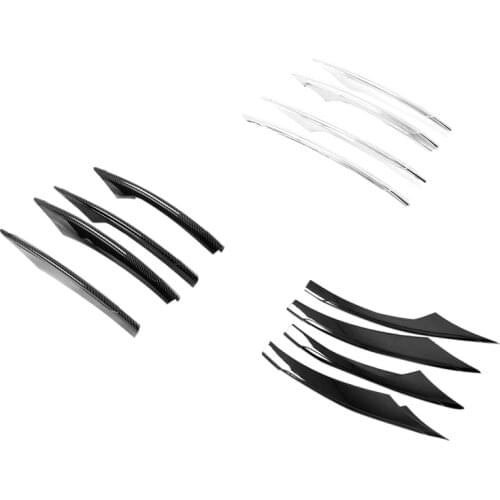 For Mercedes Benz E Class W213 2021 ABS Front Fog Light Decoration Strips Cover Trim Bumper Grille Trim