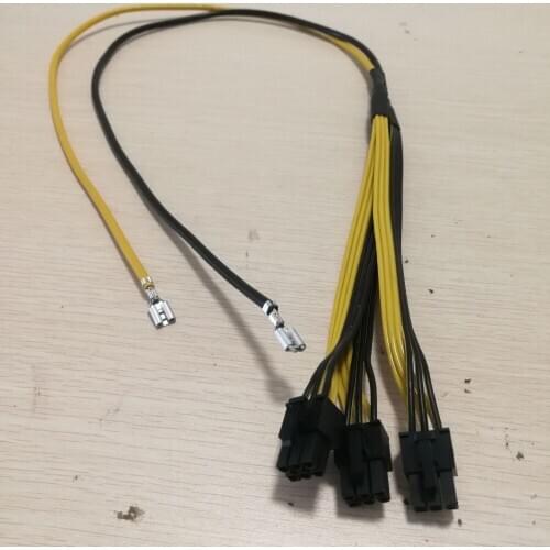 S7 S9 to Triple 3X PCI-E PCIe PCI Express 6Pin GPU Graphics Card Splitter Power Cable Cord