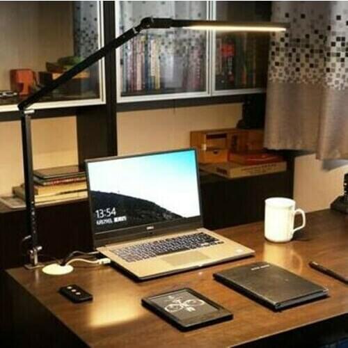 Remote controller Long Arm Desk Table LED Lamp Adjustable Folding Clip-on