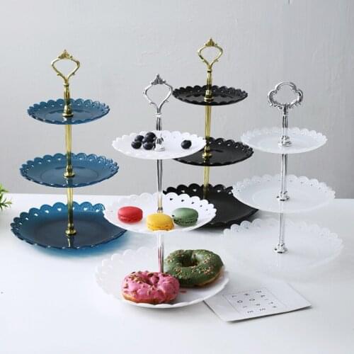 DIY Three-layer Storage Basket Fruit Candy Dish Kitchen Home Bowl Detachable Cake Stand Decorative Dessert Holder Organizer