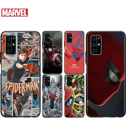 Silicone Cover Avengers Spiderman For Honor V30 View 20 V20 30i 30S 30 20S 20E 20i 20 Lite Pro Plus Phone Case