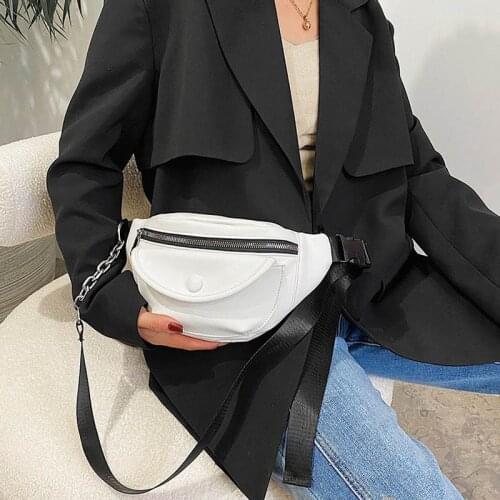 Leather Waist Pack Women Bag Fashion Crossbody Pouch Solid Color Phone Pouch Designer Female Chest Bag Travel Hip Fanny Pack