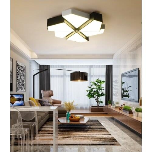 Windmill shape Led ceiling lamp Modern creative room bedroom lamp simple black and white living room lamp warm iron acrylic lamp
