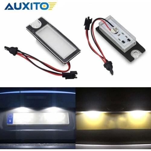 AUXITO 2x LED Number License Plate Light Canbus Led Bulb Anti-Hyperflash Car Lamp for Volvo V70 XC70 XC90 S60 S8 07-13 VW Tiguan
