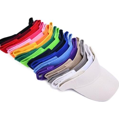Unisex Outdoor Adjustable Visor Sun Hat Beach Sport Women Men Sunscreen Summer Caps Fashion Tennis Travel Beach Empty Top Hats