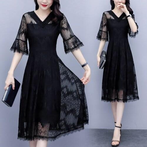 Fat MM summer new large size womens temperament v-neck French retro super bud silk dress female