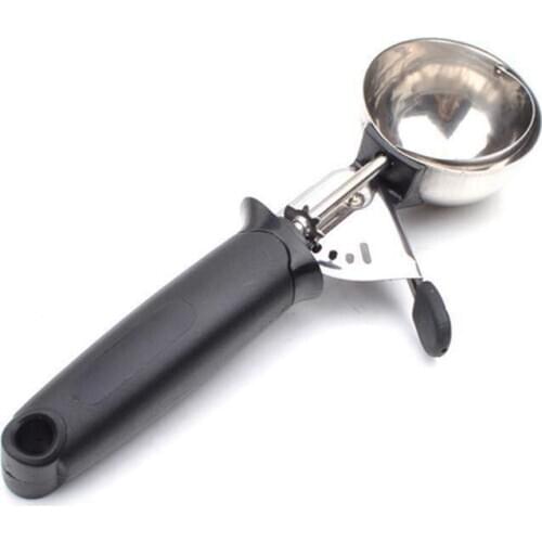 1pc Ice Cream Spoon Anti-Freeze Stainless Steel Spoon Fruit Spoon For Kitchen Ice Cream Ball Making Tools Accessories