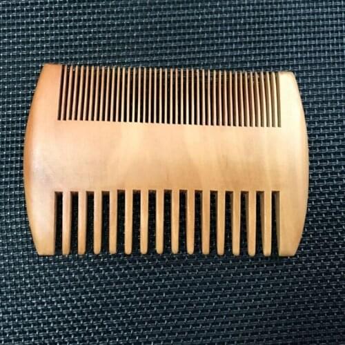 100pcs Fine & Coarse Tooth Dual Sided Wood Combs Wooden Hair Comb Beard Combs Can customize your logo