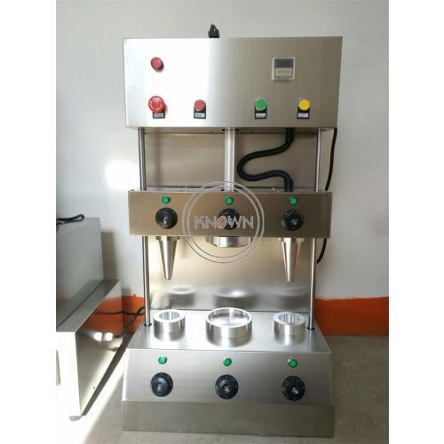 2019 Hot sale 3heads pizza cone machine stainless steel pizza making machine cookie cutter pizza maker