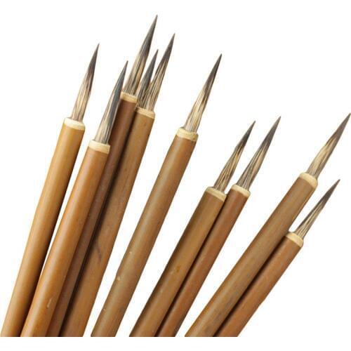 3PCS/Set Watercolor Paint Brush Supplies Weasel Hair Hook Line Pen Chinese Art Painting Brush Art Drawing Brushes Supplies