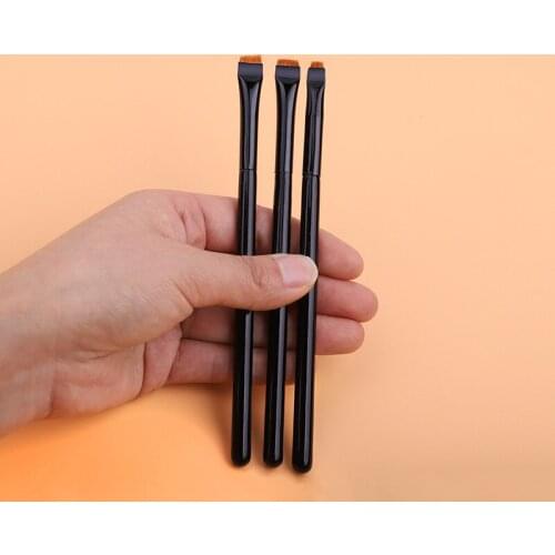 3Pcs Professional Eye Makeup Brush Flat Eyeliner Brush Eyebrow Application Lip Makeup Brush Eye Makeup Tools Wolf Tail Hair New