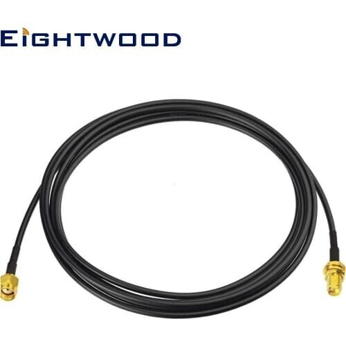 Eightwood RP-SMA Male to RP-SMA Female for Wireless Mini PCI Express PCIE Network Card WiFi Adapter WiFi Router Booster IP Camem