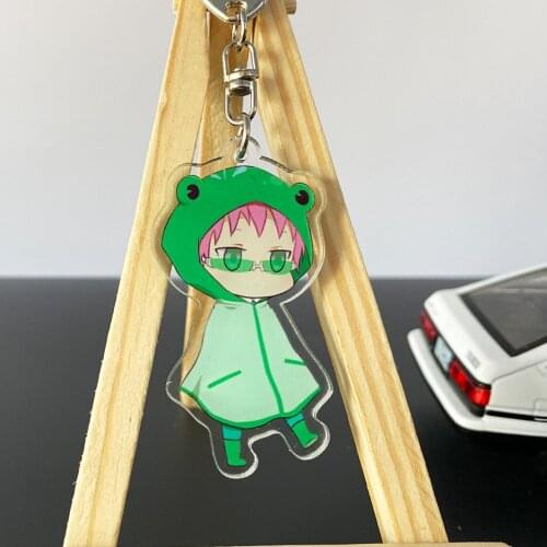 The Disastrous Life of Saiki Kusuo Anime Keychain Transparent Double-sided Pendant Acrylic Key Ring Holder Bag Charm Teens Gift