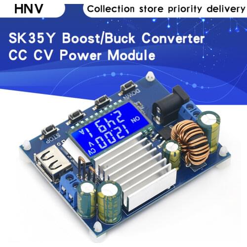 SK35Y DC DC Automatic Boost/Buck Converter CC CV Power Module 0.6-30V 4A 35W 5V 12V 24V Adjustable Regulated power supply