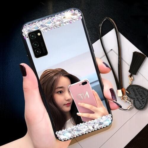 Glitter Mirror Makeup Female Case For Samsung A52 A72 A32 A22 5G A42 A12 A01 Core A30S A40S A50S A70S Phone Cover Capa