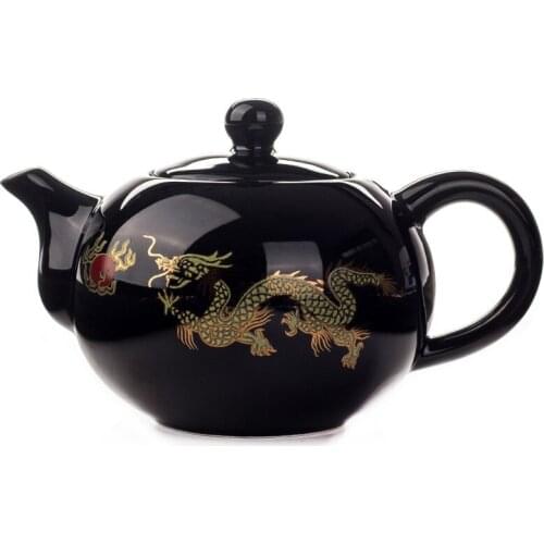 150ML Black Ceramic Tea Pot Chinese Teapot Handmade Teapot Easy Teapot Kettle Ceramic Tea Set Kettle Kung Fu Teaware