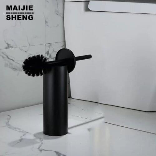 Toilet Brush Holder Stainless Steel Round Base Wall Mount Bathroom Products European Classical Black Oiled Bronze Floor Toilet