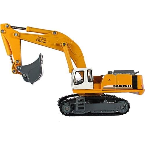 KAIDIWEI 1: 87 Hydraulic Excavator Engineering Car Vehicle Alloy Model Pull Back Pull Back Machine Model Kids boy Toys Gift