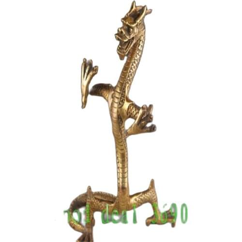 Chinese Characteristics Exquisite Handmade Bronze Dragon Statue