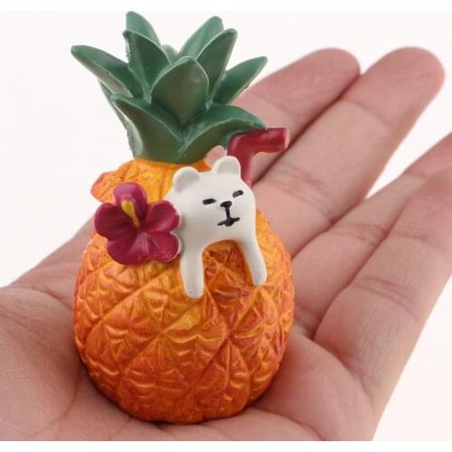 MagiDeal 1/12 Dollhouse Miniature Artificial Fruit Desk Ornament - Pineapple Drink