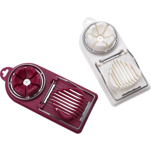 Multifunctional Egg Cutter Stainless Steel Egg Slicer Sectioner Cutter Mold Flower-Shape Luncheon Meat Cutter Kitchen Gadgets