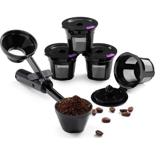 Reusable K Cup Coffee Filters,Refillable Single K Cup Compatible for Keurig 1.0&2.0 and Select Single Cup Coffee Makers
