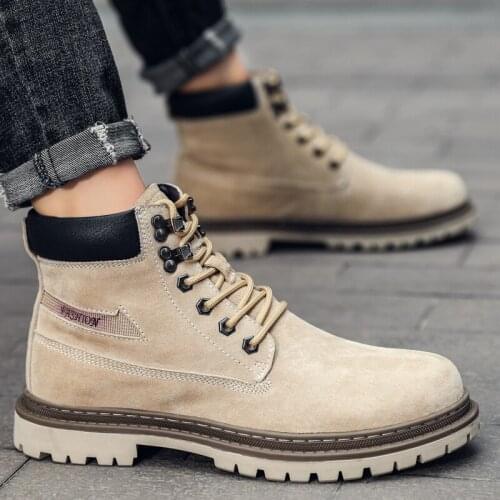 Men snow Boots lace up Thick Antiskid Sole Winter Shoes Men genuine leather Designer Sneakers Outdoors Ankle Boots For Man