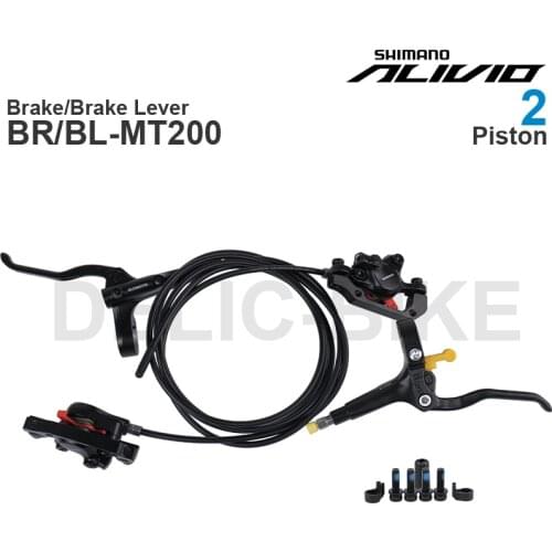 Shimano ACERA MT200 Hydraulic DISC brake Groupset MT200 Brake Lever and MT200 2-Piston Brake Caliper with Brake Hose