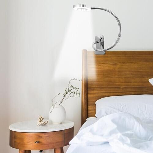 Desk Lamp with Clip Holder Adjustable Flexible Gooseneck Folding LED Night Lamp Eye Protection Reading Book Lights For Reading
